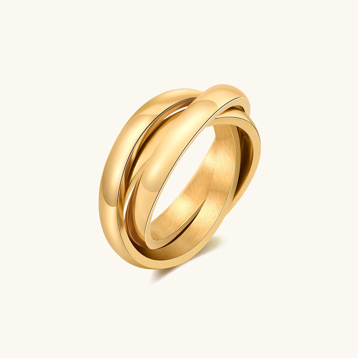 Havana Curb Ring Stapel - Goud