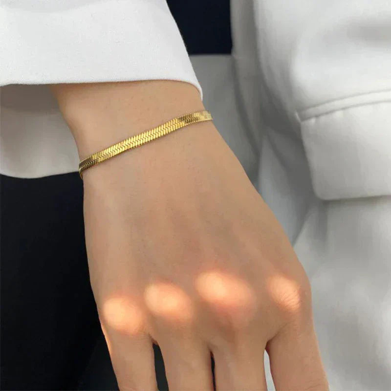 Ellaine Gouden Visgraat Armband