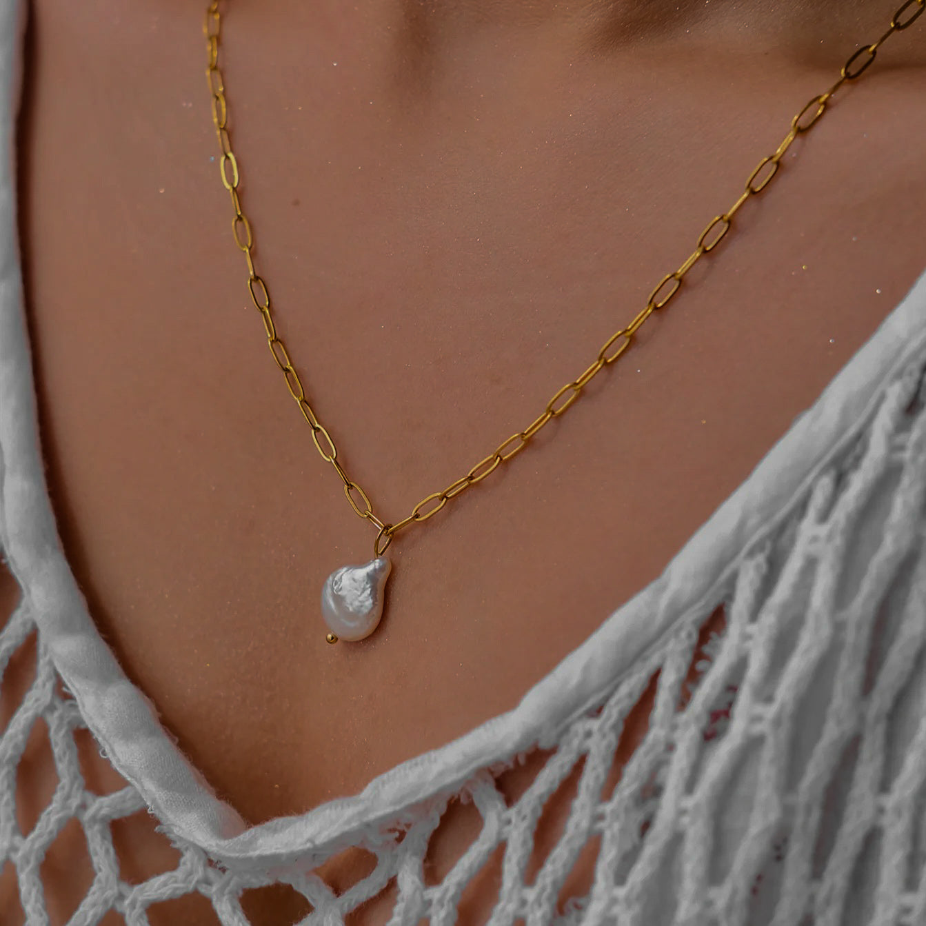 Angelica Zoetwaterparel Ketting