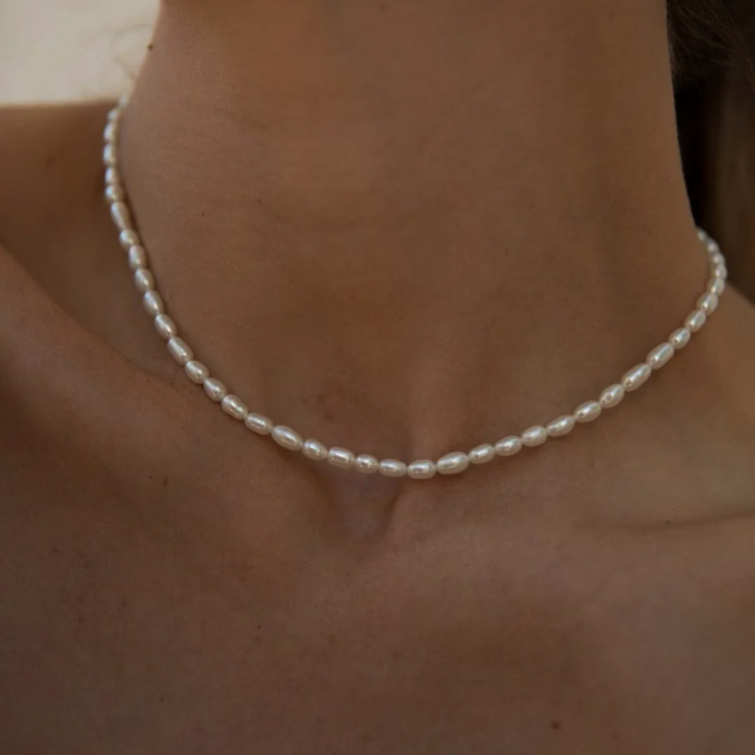Zoetwater Parel Choker Ketting