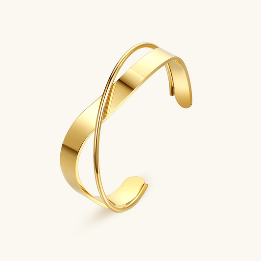 Intertwine Bangle Bracelet - Goud