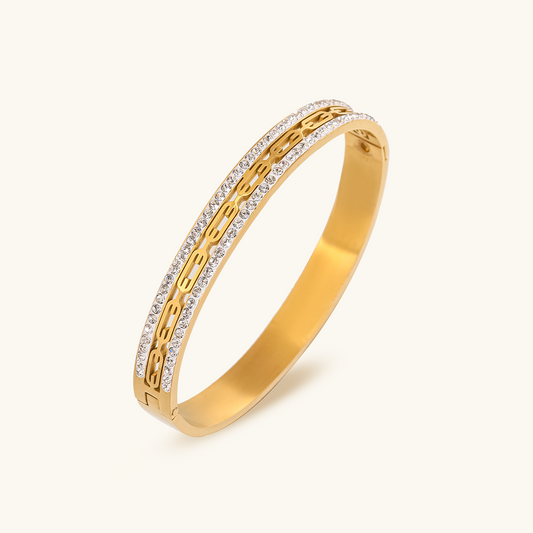 Ivy Stone Bangle Armband - Goud