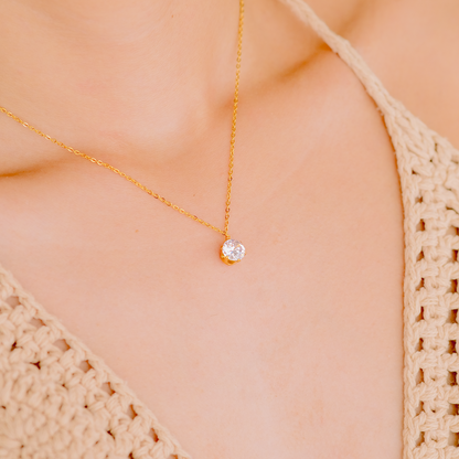 Kyla Solitaire Gouden Ketting