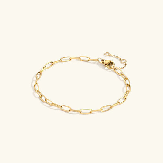 Maybelle Gouden Paperclip Kettingarmband