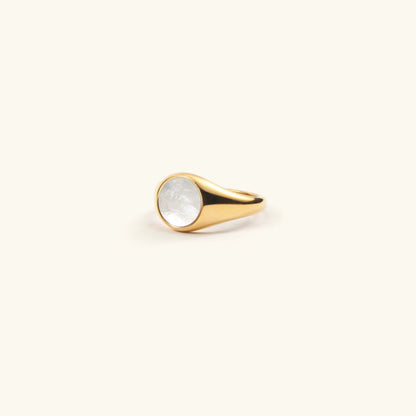 Moeder Van Parel Gouden Ring