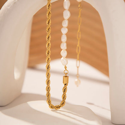Dualia Gouden Parelketting