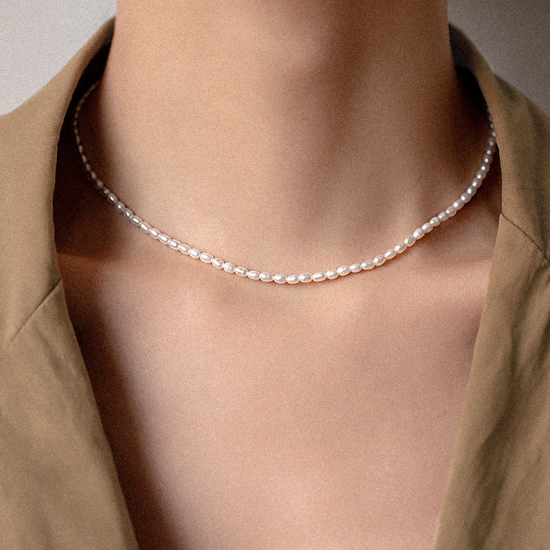 Zoetwater Parel Choker Ketting