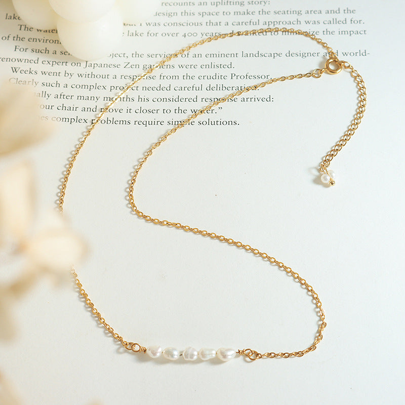 Fleur Zoetwaterparel Gouden Ketting