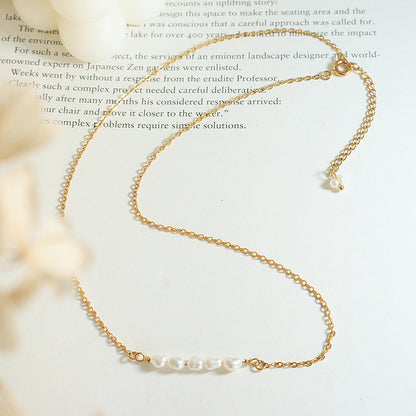 Fleur Zoetwaterparel Gouden Ketting