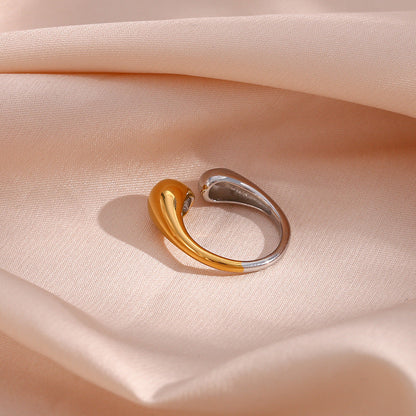 Seren Dubbele Tonen Gouden Ring
