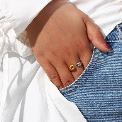 Seren Dubbele Tonen Gouden Ring