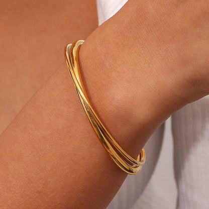 Rianne Gelaagde Gouden Bangle
