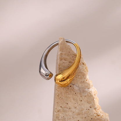 Seren Dubbele Tonen Gouden Ring