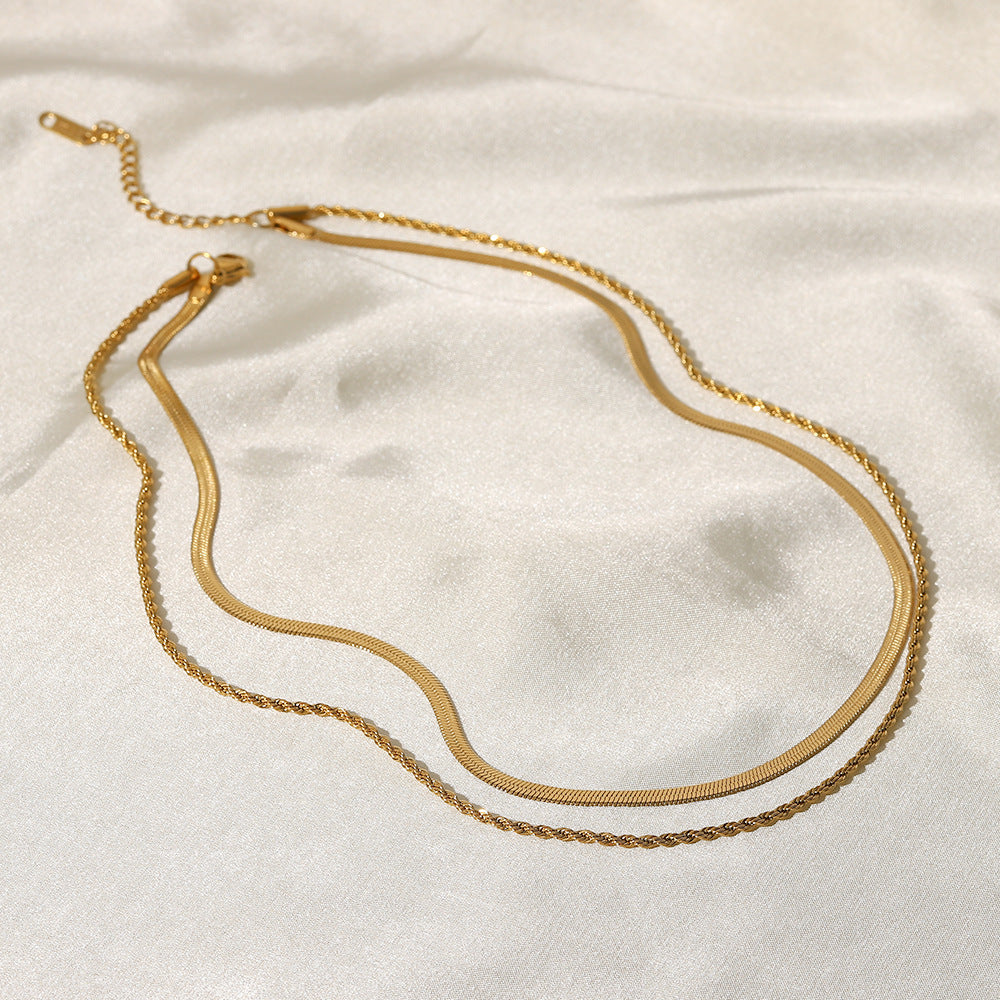 Hailey Gelaagde Gouden Ketting Necklace
