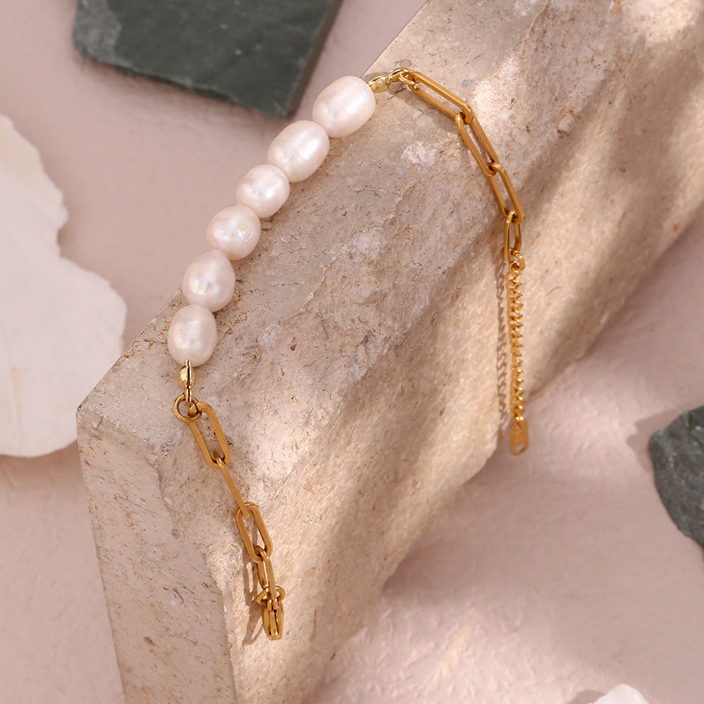 Mary Paperclip Ketting Parel Armband