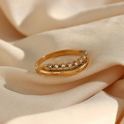 Adeline Diamant Simulant Gouden Ring