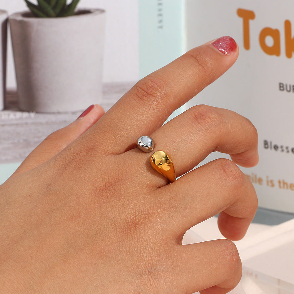 Seren Dubbele Tonen Gouden Ring