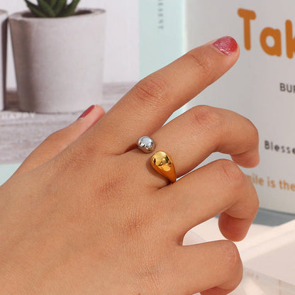 Seren Dubbele Tonen Gouden Ring