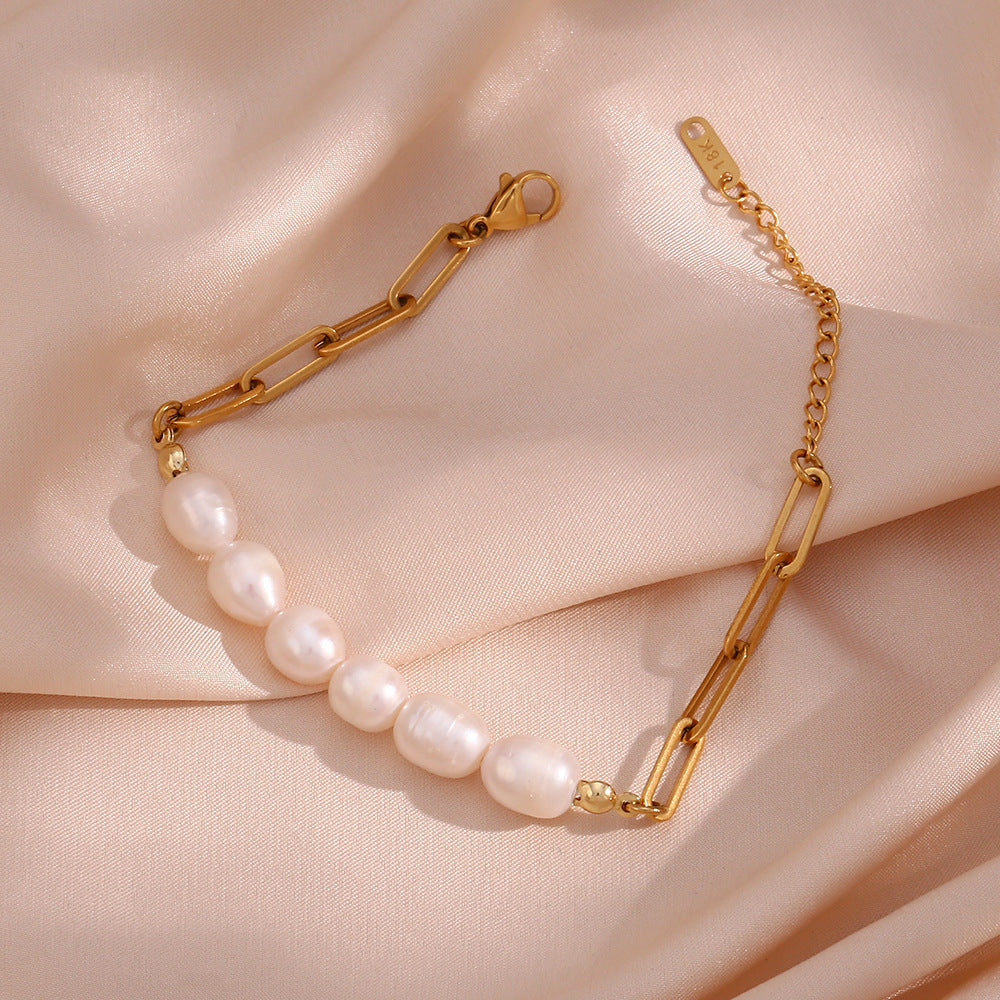 Mary Paperclip Ketting Parel Armband