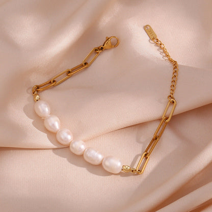 Mary Paperclip Ketting Parel Armband