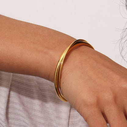 Rianne Gelaagde Gouden Bangle