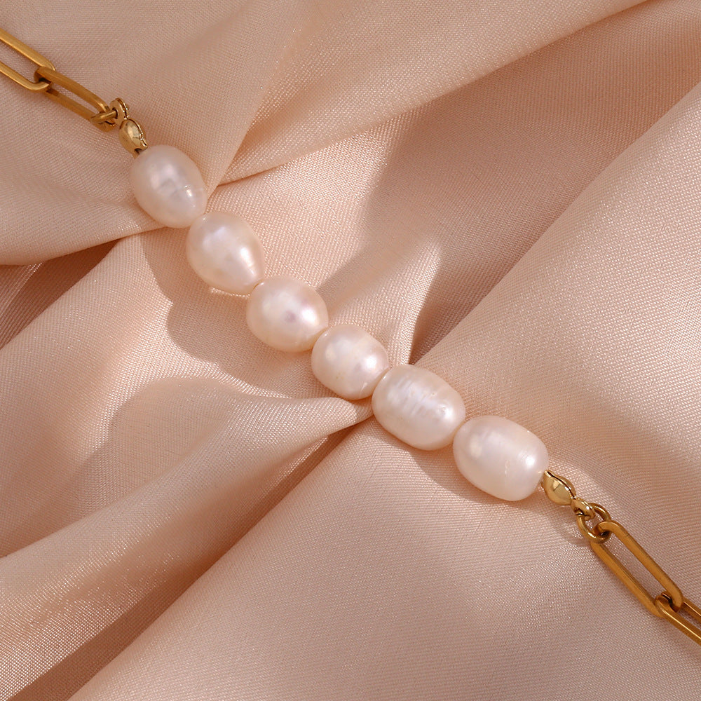 Mary Paperclip Ketting Parel Armband