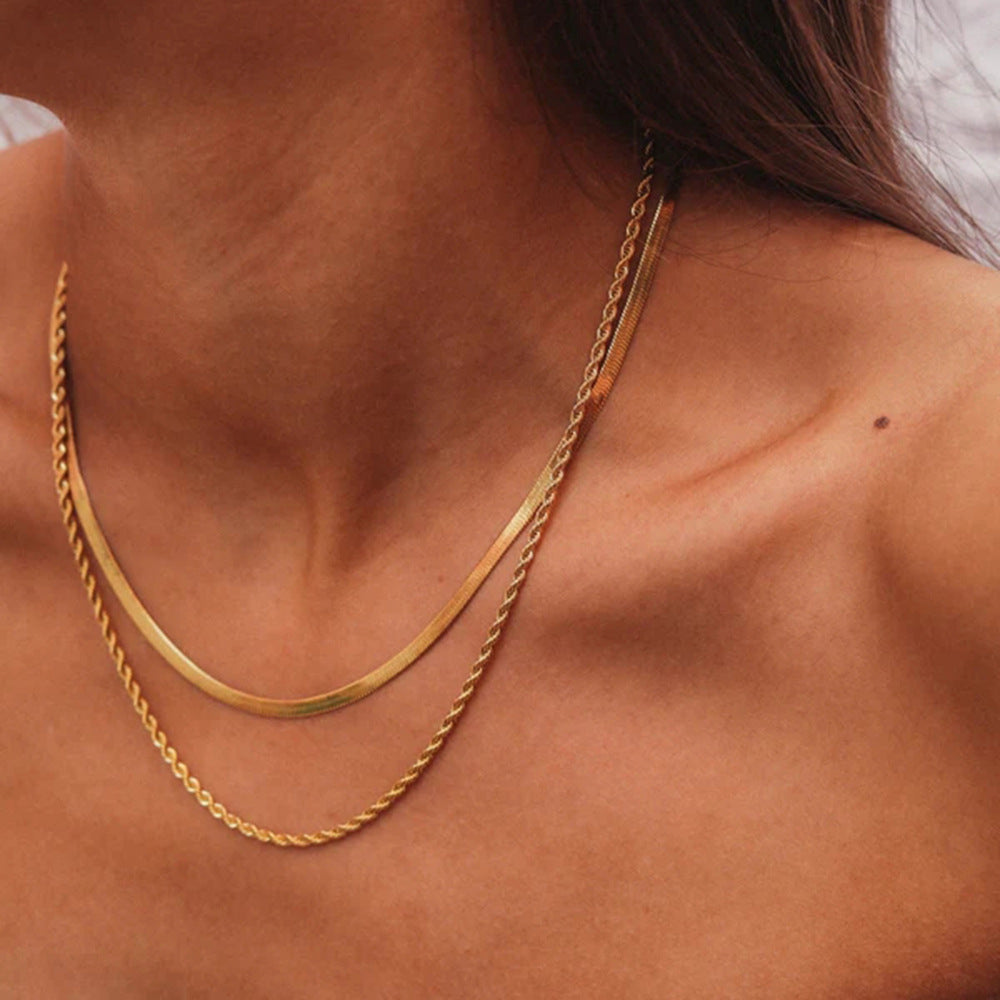 Hailey Gelaagde Gouden Ketting Necklace
