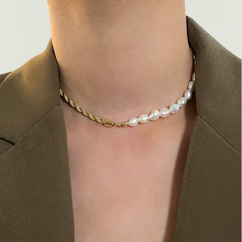 Dualia Gouden Parelketting
