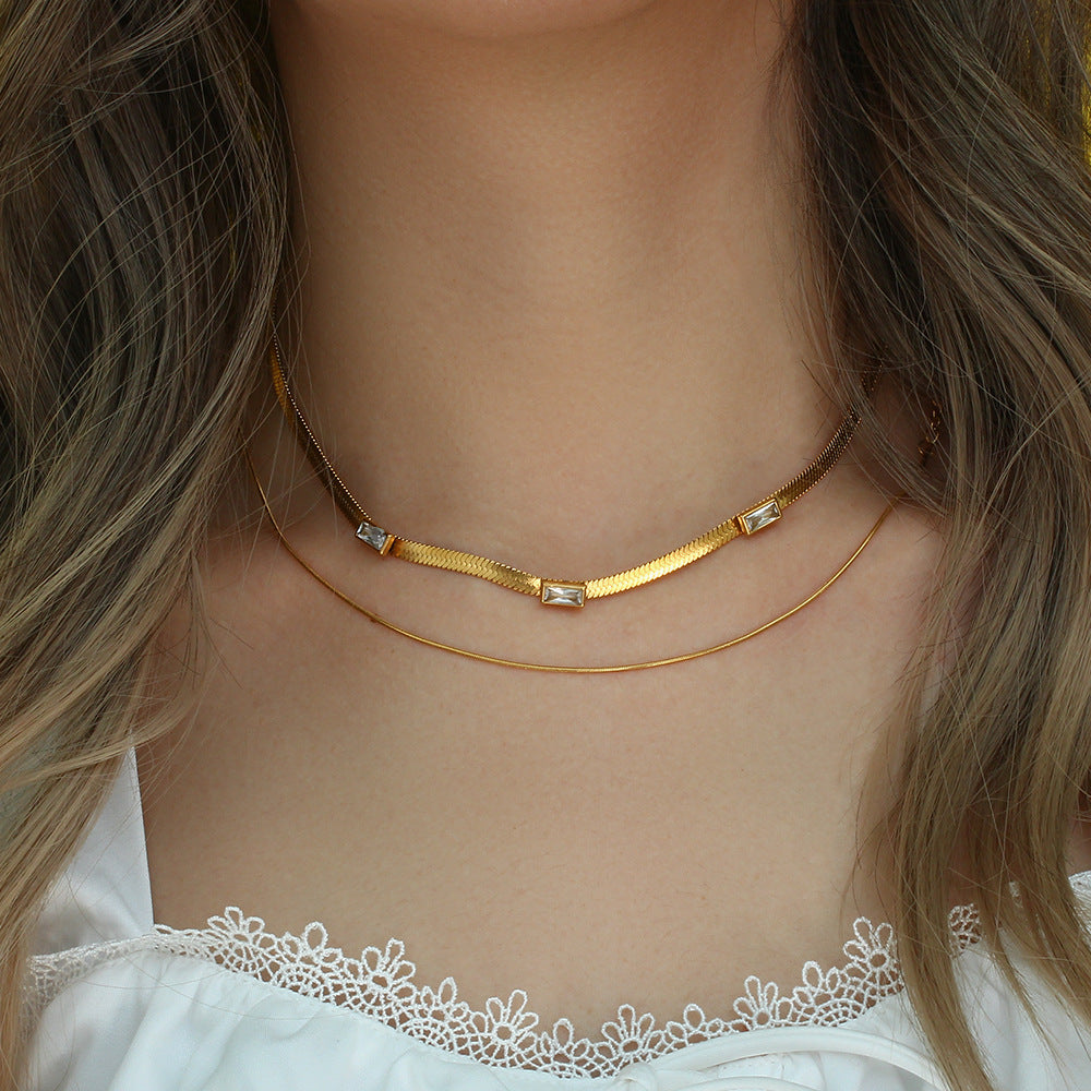 Eve Herringbone Gouden Ketting