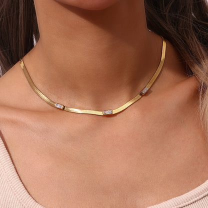 Eve Herringbone Gouden Ketting