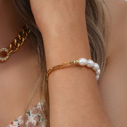 Mary Paperclip Ketting Parel Armband