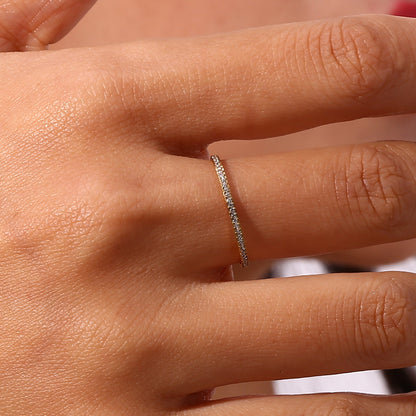 Zarra Geplaveide Gouden Ring