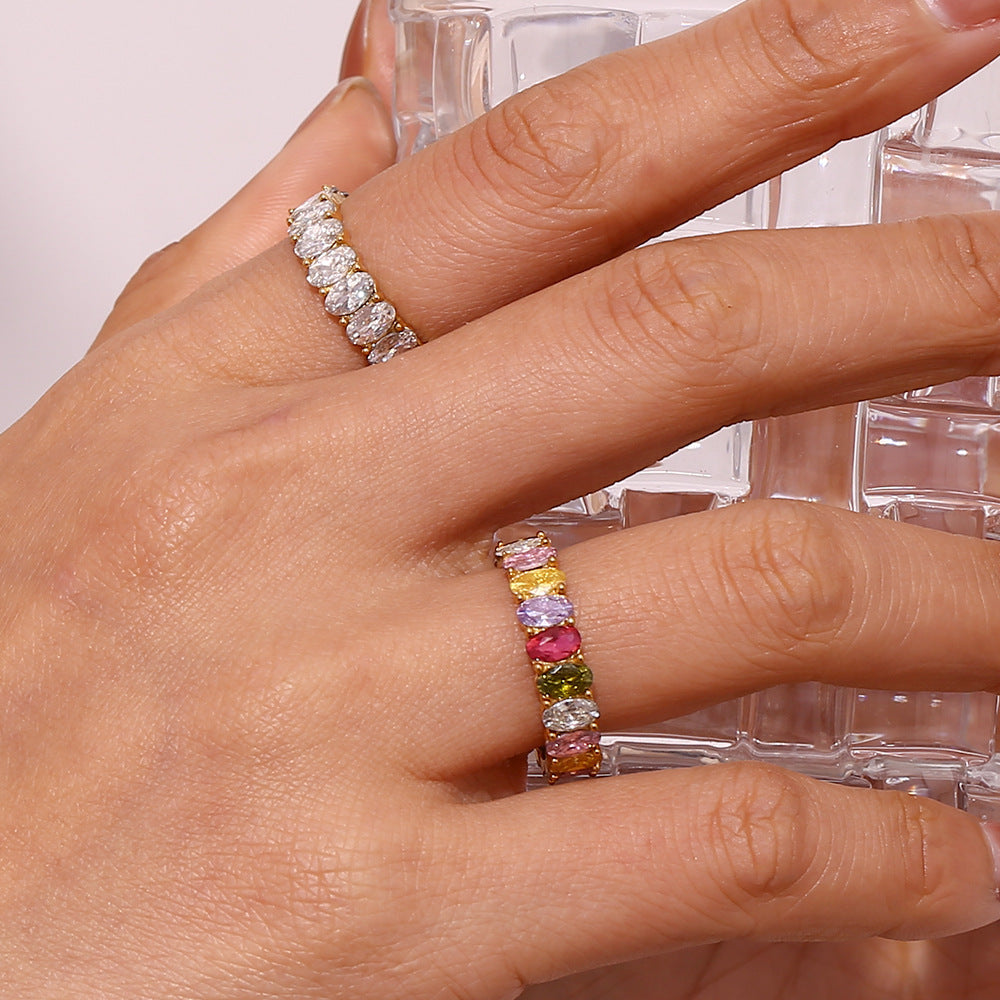 Antoinette Diamant Simulant Gouden Ring