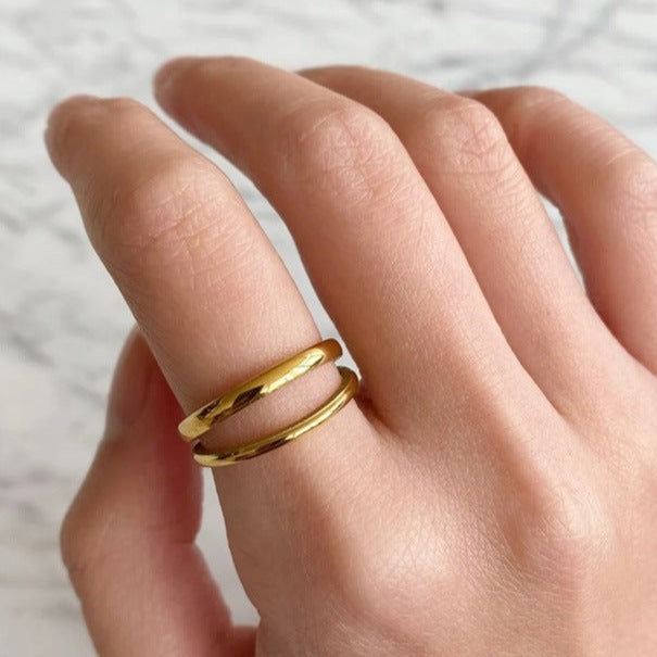 Olivia Gelaagde Gouden Ring