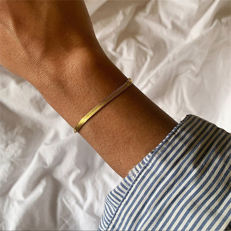 Vida Gouden Herringbone Armband