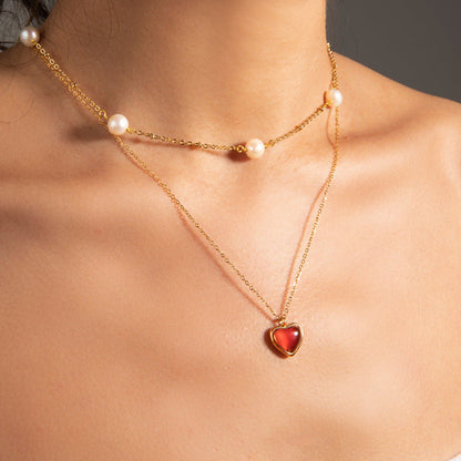 Cecily Gouden Hart Ketting