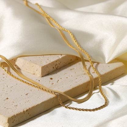 Hailey Gelaagde Gouden Ketting Necklace