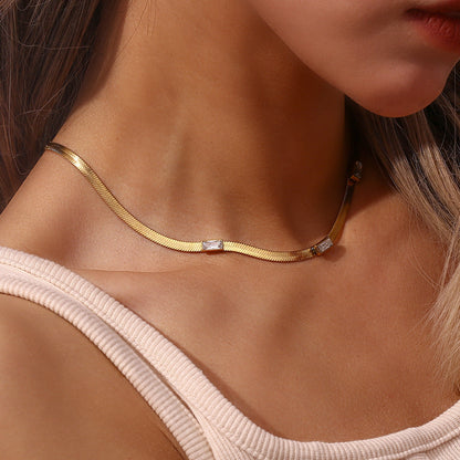 Eve Herringbone Gouden Ketting