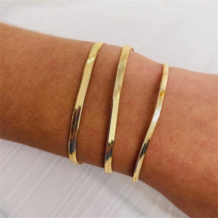 Vida Gouden Herringbone Armband