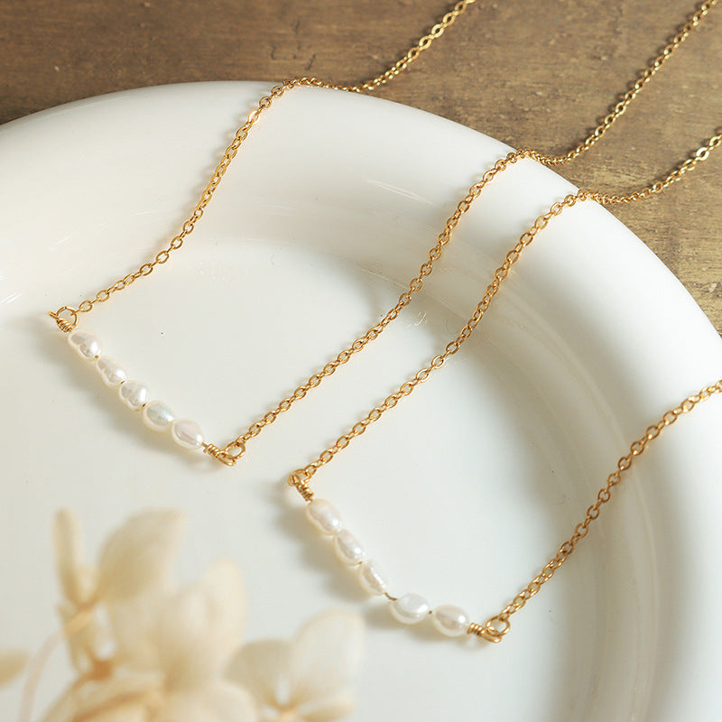 Fleur Zoetwaterparel Gouden Ketting