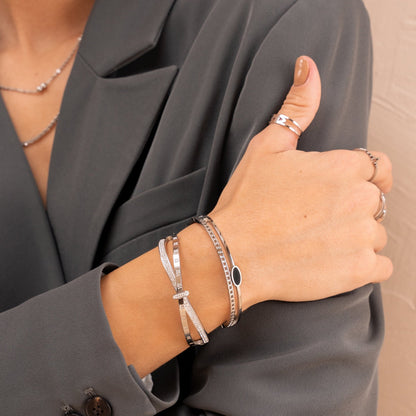 Riviera Bangle Armband - Zilver