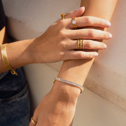 Cordelia Contrast Armband - Goud