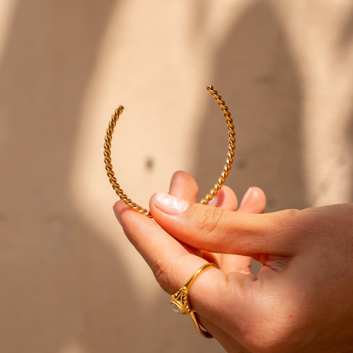 Spiraal Bangle Armband - Goud