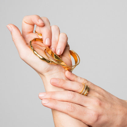 Bamboe Bangle Armband - Goud