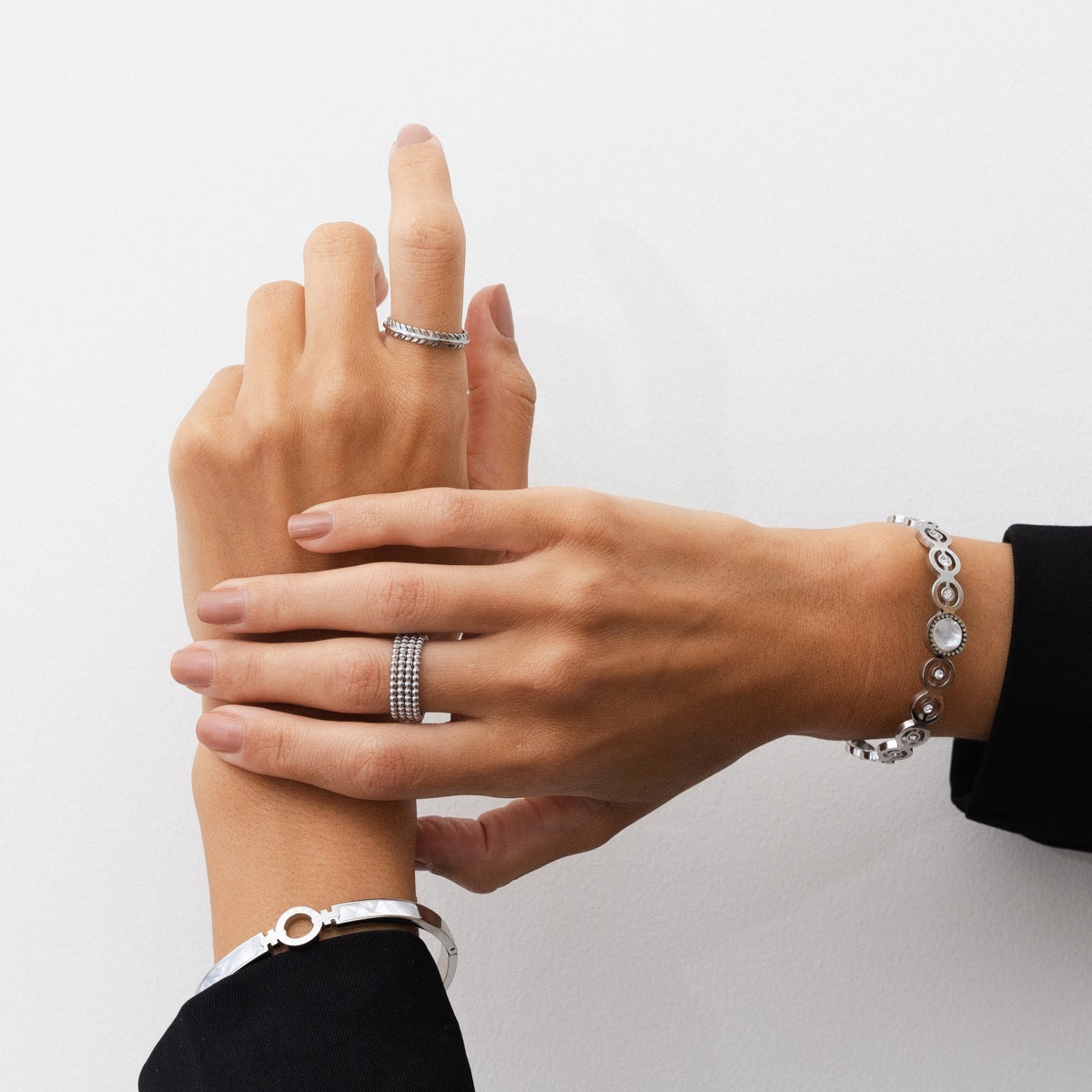 Steen Bijenkorf Bangle Armband - Zilver
