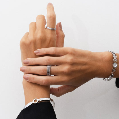 Aura Bangle Armband - Zilver
