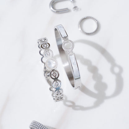 Aura Bangle Armband - Zilver