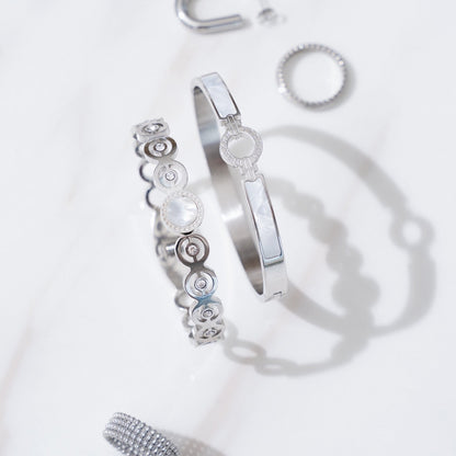Steen Bijenkorf Bangle Armband - Zilver