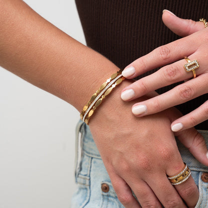 Addison Stone Bangle Bracelet - Goud