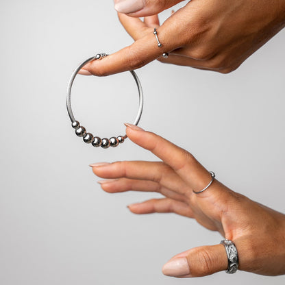 Calma Fidget Bangle Armband - Zilver